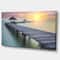 Designart - Wooden Sea Bridge and Sunset - Seashore Photo Canvas Print